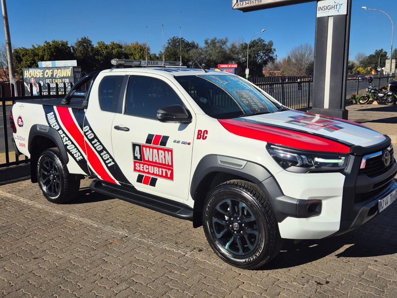 4 Warn Security branded armed response patrol vehicle